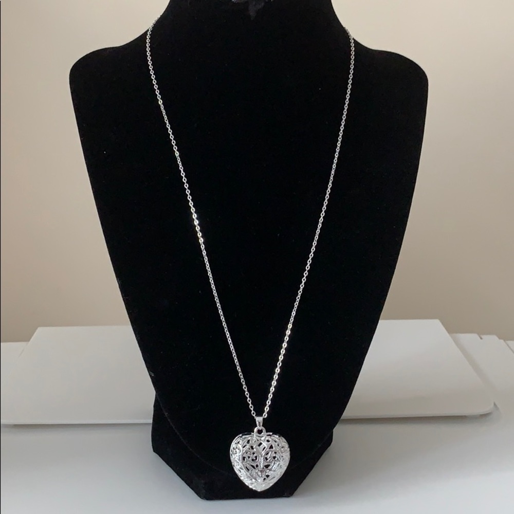 Heart sterling silver necklace + pendant